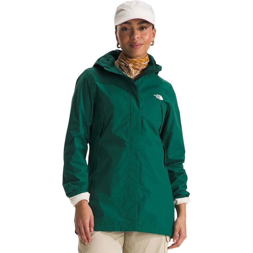 The North Face Hooded Antora Rain Full Zip Parka Deep Nori Green XS - Picture 2 of 7